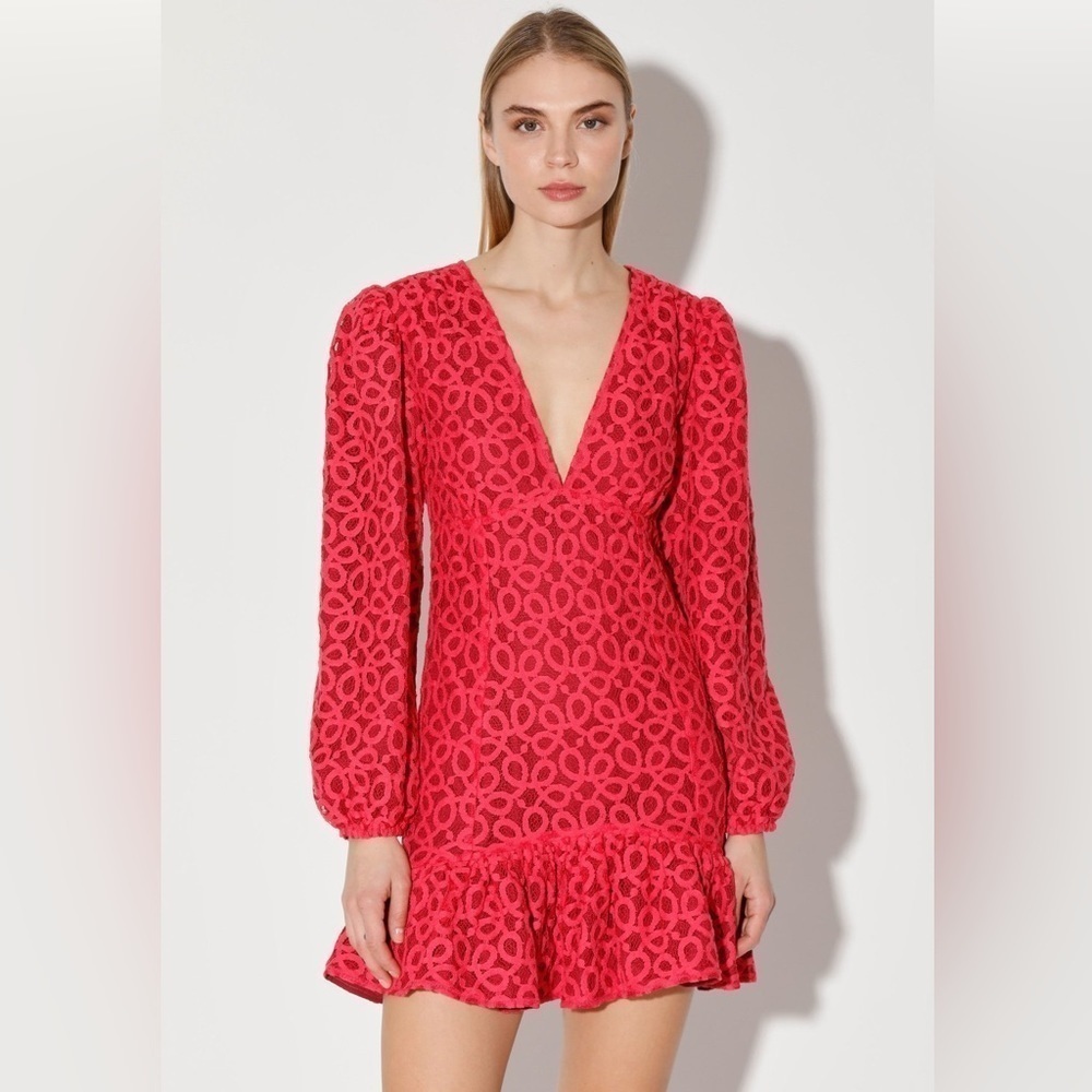 Walter Baker Helaine Pink Lace Mini Dress (NWT, Sz M)